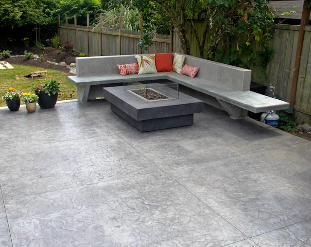 Stamped patio.